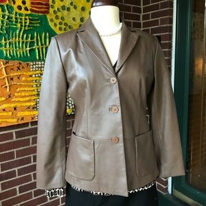 CITY DKNY 100% Leather Jacket