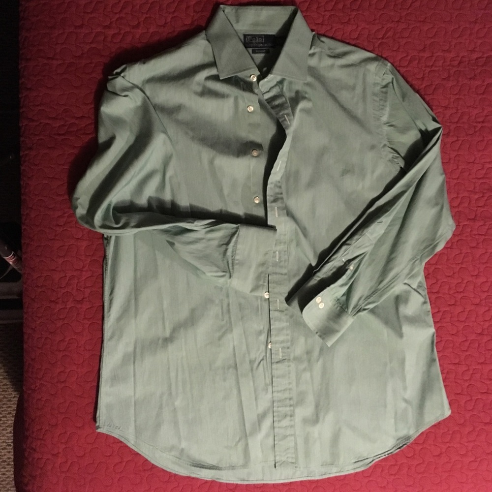 Polo Ralph Lauren mint green dress shirt 17 32/33