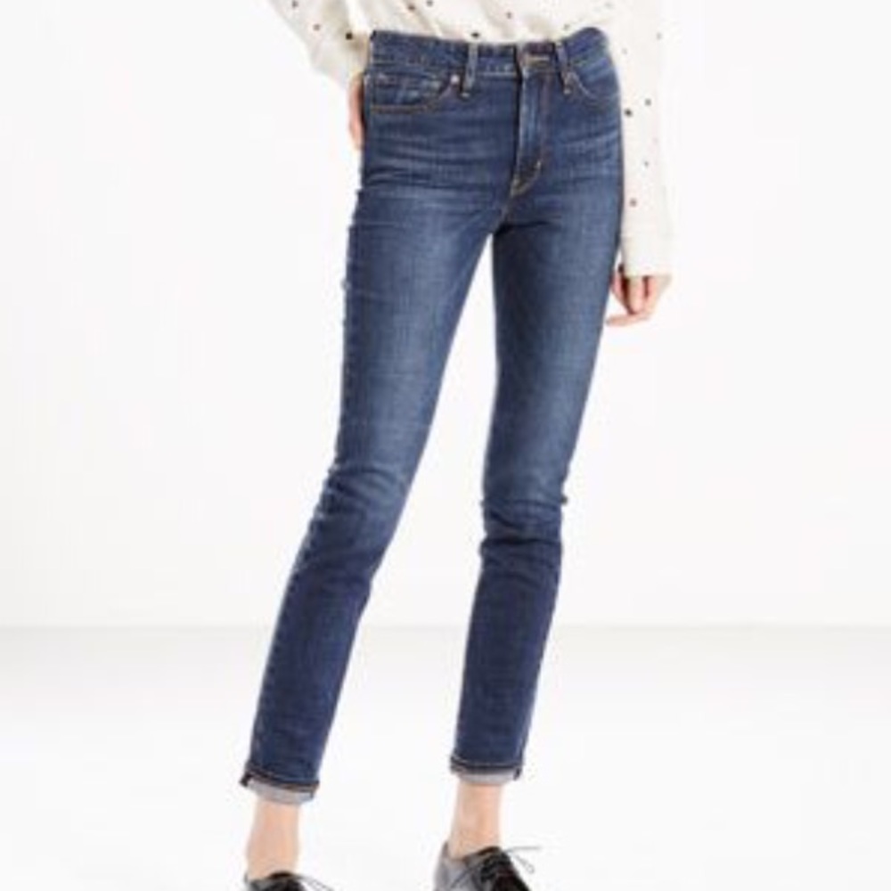 Levi’s 721 High Rise Skinny Selvedge Indigo Folk