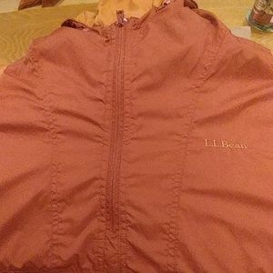 LL Bean anorak 2 tone orange.