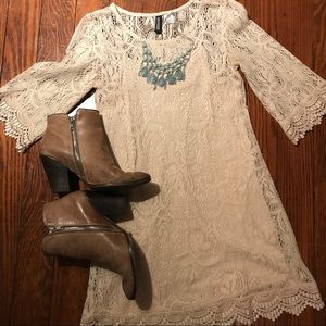 Dreamy cream crochet dress