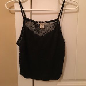 Lacey black cropped tank