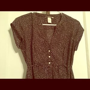 H&M black and white floral maternity dress