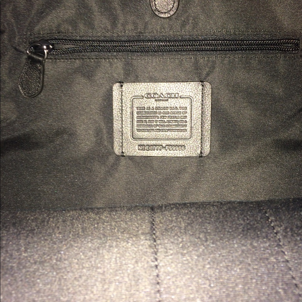 Camouflage Leather Varsity Patch Coach Backpack - Picture 4 of 5