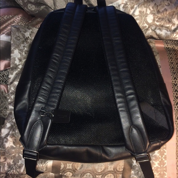 Camouflage Leather Varsity Patch Coach Backpack - Picture 2 of 5