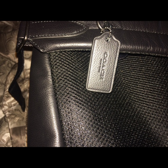 Camouflage Leather Varsity Patch Coach Backpack - Picture 3 of 5