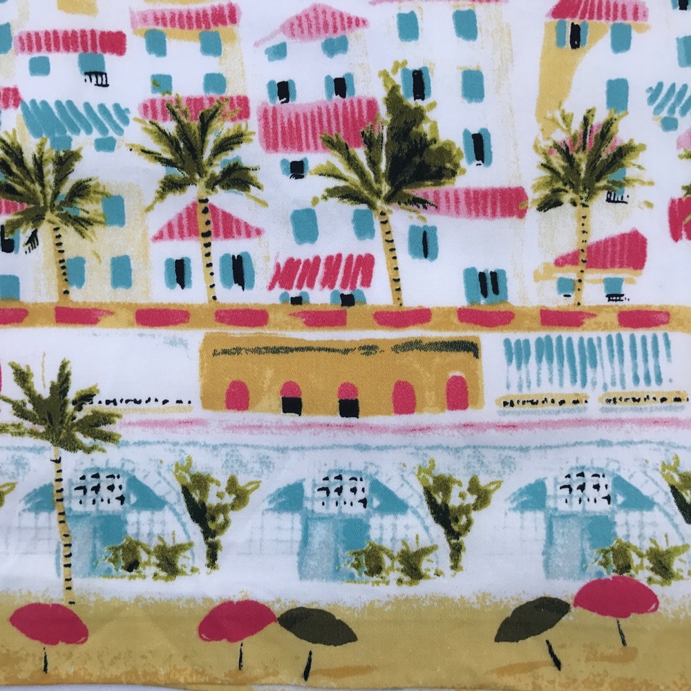 Talbots Beach Town Coastal Scene Skirt - Picture 5 of 6