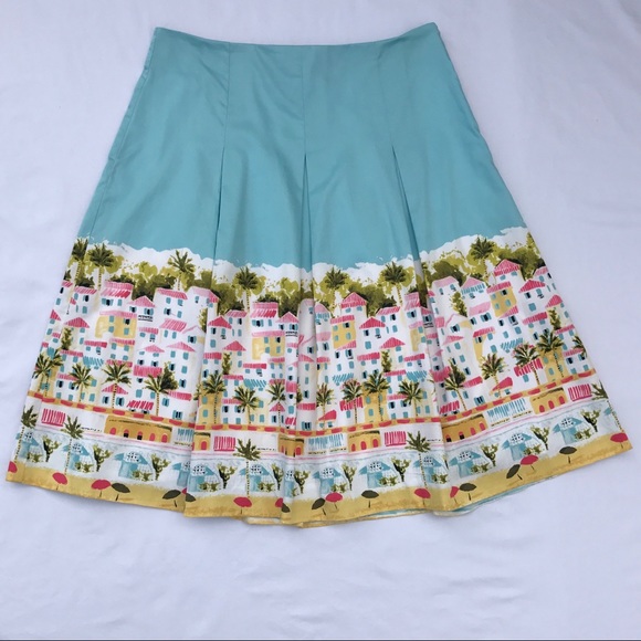 Talbots Dresses & Skirts - Talbots Beach Town Coastal Scene Skirt