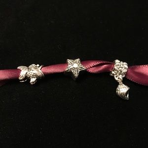 Pandora {sea theme} beads NWOT