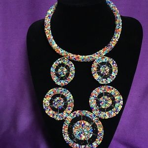African statement necklace