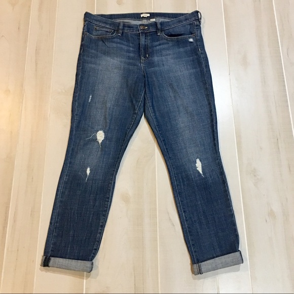 J. Crew Midrise Skinny Distressed Jeans 32x30 - Picture 2 of 5