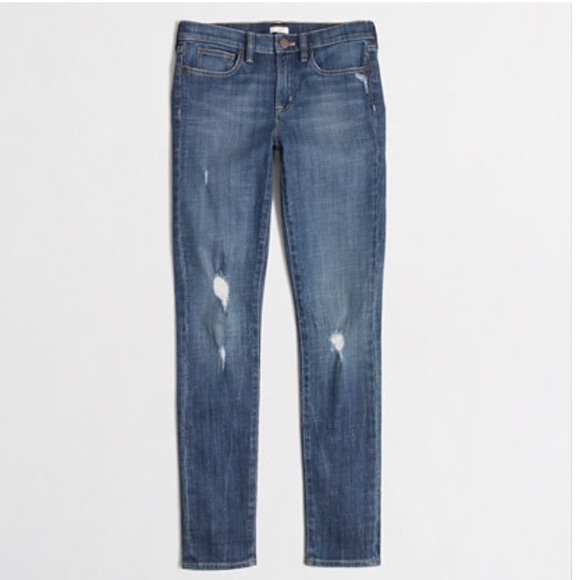 J. Crew Midrise Skinny Distressed Jeans 32x30 - Picture 1 of 5