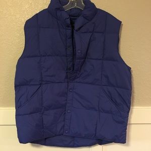 Blue Land's End Puffy Vest
