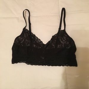 Black lace bralette