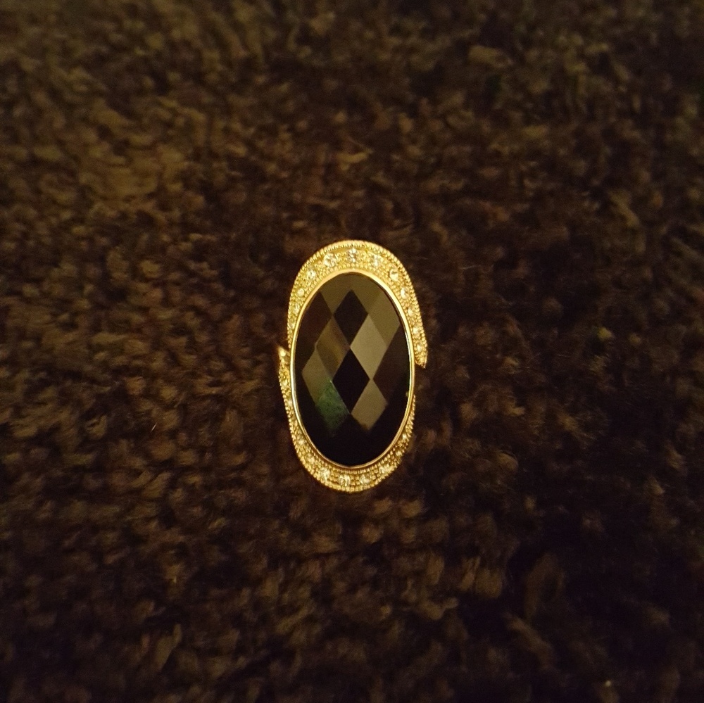 Black stoned ring