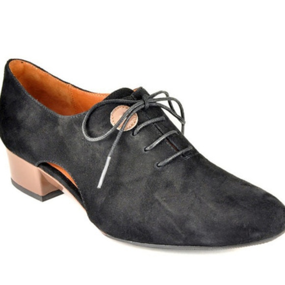Gentle Souls Shoes - Gentle Souls Demi Toss suede Oxford cutout sides