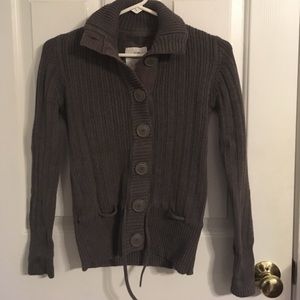 H&M gray/purple cardigan jacket