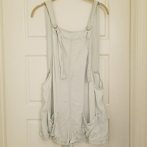 aerie shoulder tie overall shorts