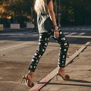 4P New Sloan-Fit Geo Slim Ankle 
BR geo print