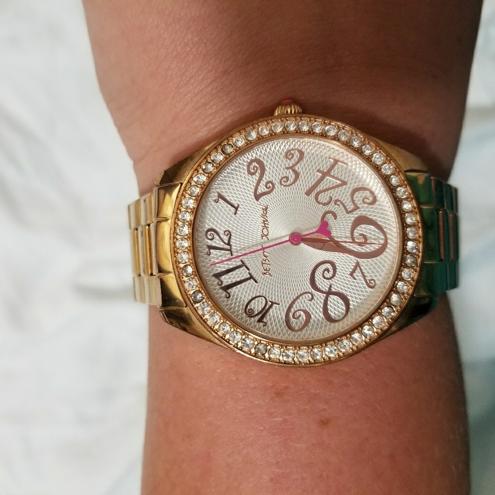 Betsy Johnson gold watch