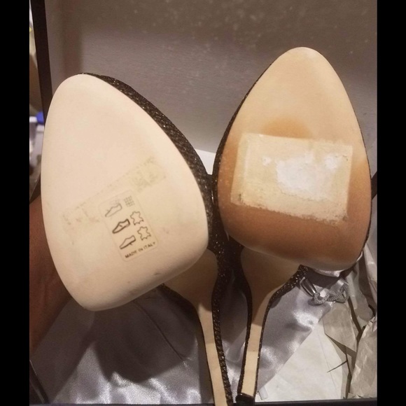 Giuseppe Zanotti Sharon Glittery Peep Toe Pumps - Picture 6 of 8