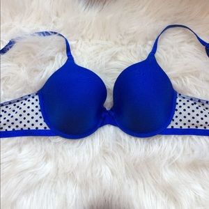 Body by Victoria's Secret bra; velvet polka dot
