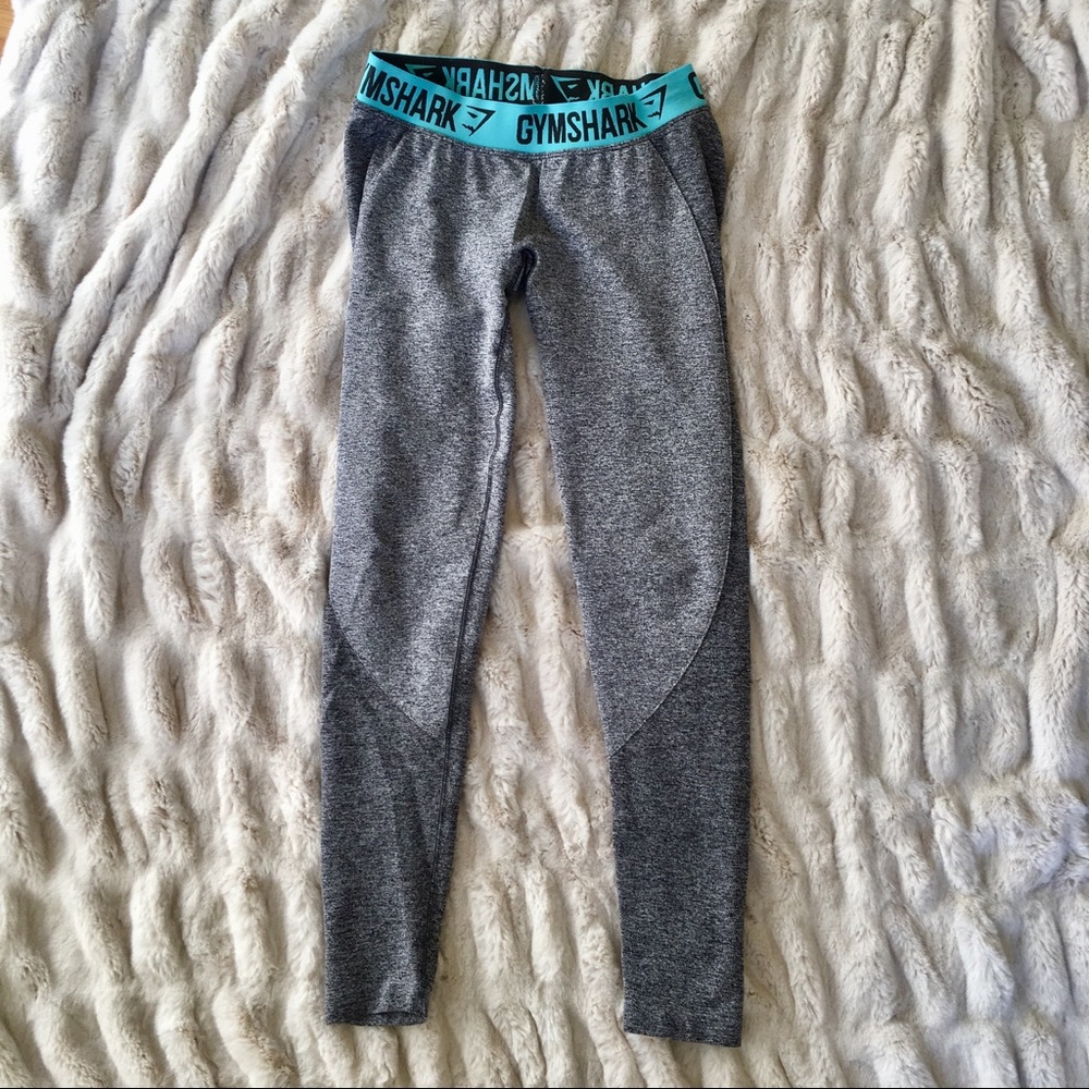 Turquoise Gym Shark Leggings