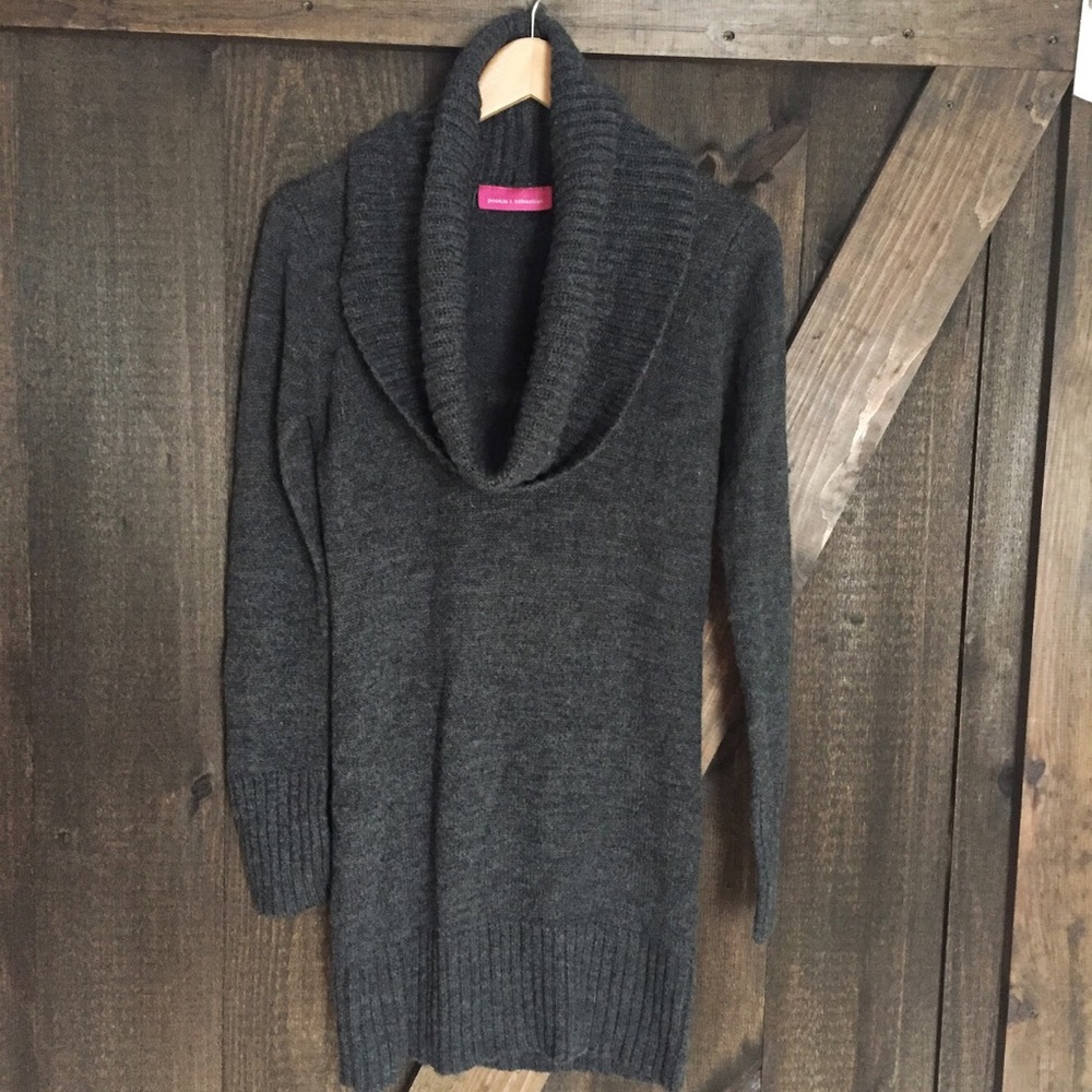 Pookie & Sebastian cowl neck sweater dress