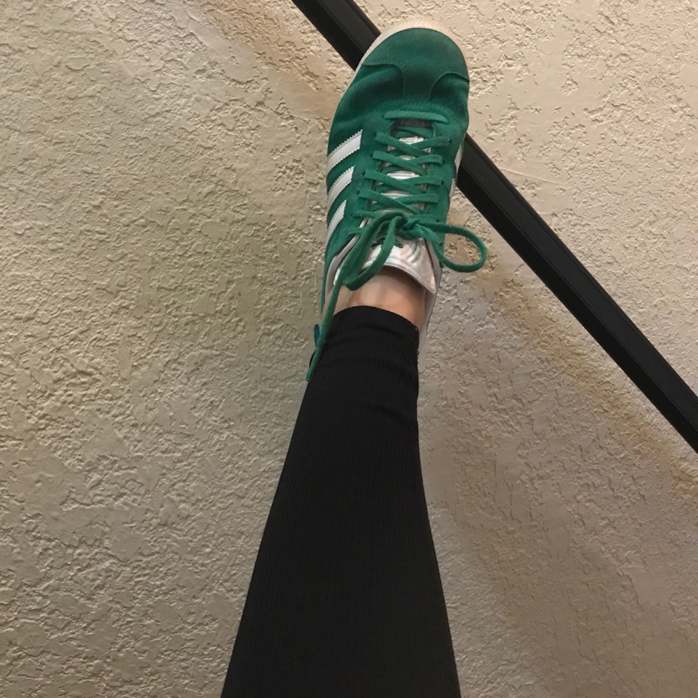 Beautiful Oregon green adidas gazelle sneakers