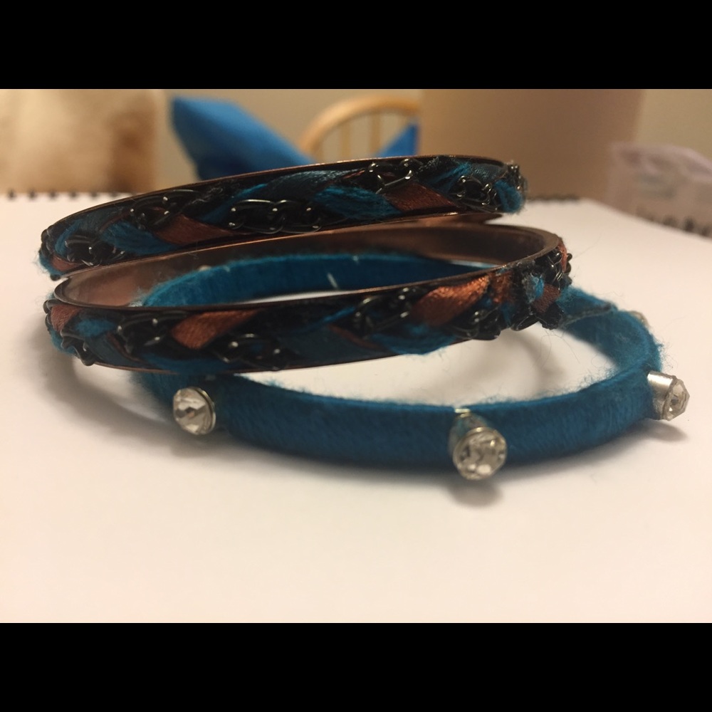 NEW Braded Bangle Bracelets Set of 3