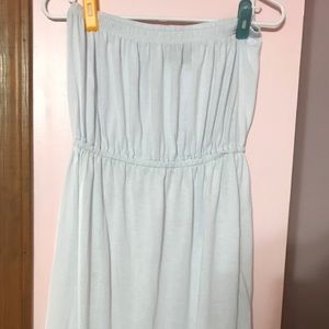 White strapless dress