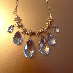 Gold and Teal Beaded necklace