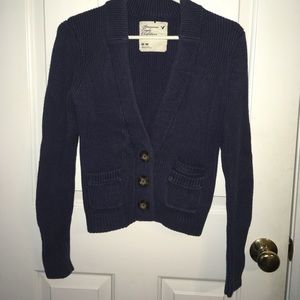 Navy Blue American Eagle Cardigan.
