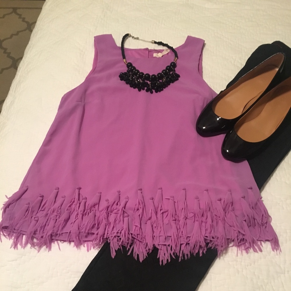 Entro fringe tunic tank