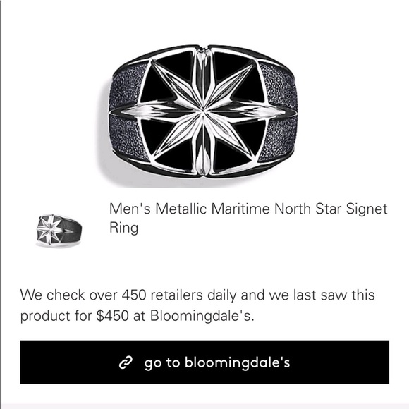 David Yurman Maritime North Star Signet Ring - Picture 7 of 8