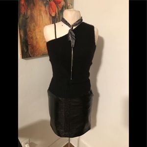 Cashmere/mohair/wool one shoulder sweater