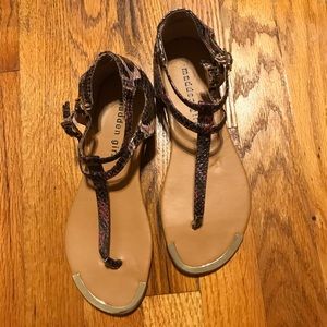 Steve Madden snakeskin patterned sandals!