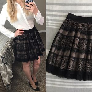 Black lace circle skirt size M