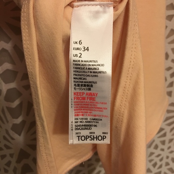 Topshop Light Pink Side Cut Out Bodysuit - Picture 6 of 8