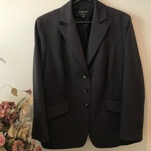 Button up brown blazer.