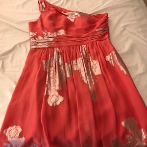 Pink one shoulder dress