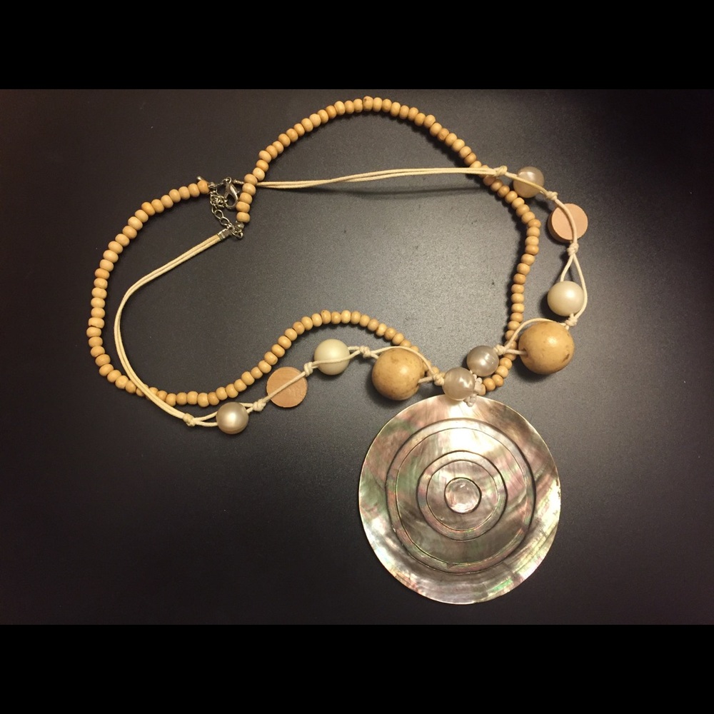 NEW Oversized Beaded Shell Necklace