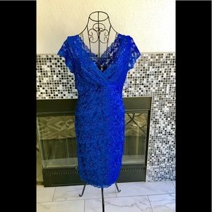 RSVP Cassandra Tiered Sequined Lace Dress