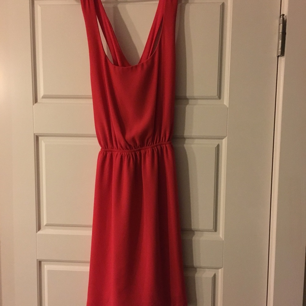 High low salmon colored dress