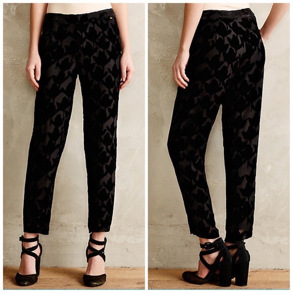 Anthropologie Pants - Anthropologie Harlyn Velvet Burnout Joggers