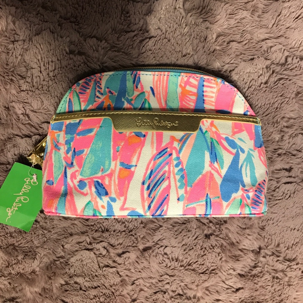 NWT Lilly Pulitzer Sailboats Out to Sea Makeup bag