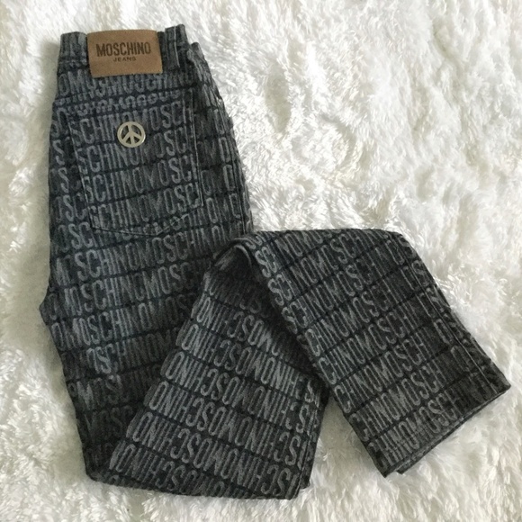 moschino logo jeans