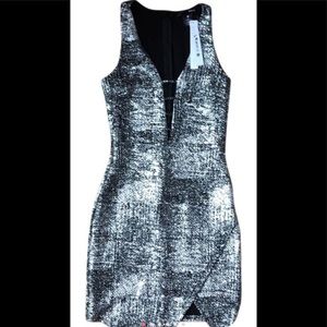 Aqua - Metallic Stretchy Dress, size XS
