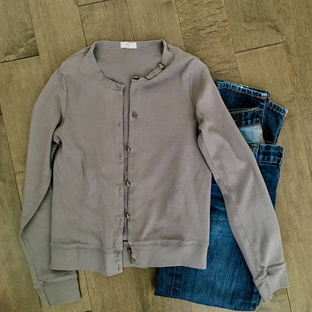 ❎SOLD❎ J.Crew grey cardigan, detail buttons
