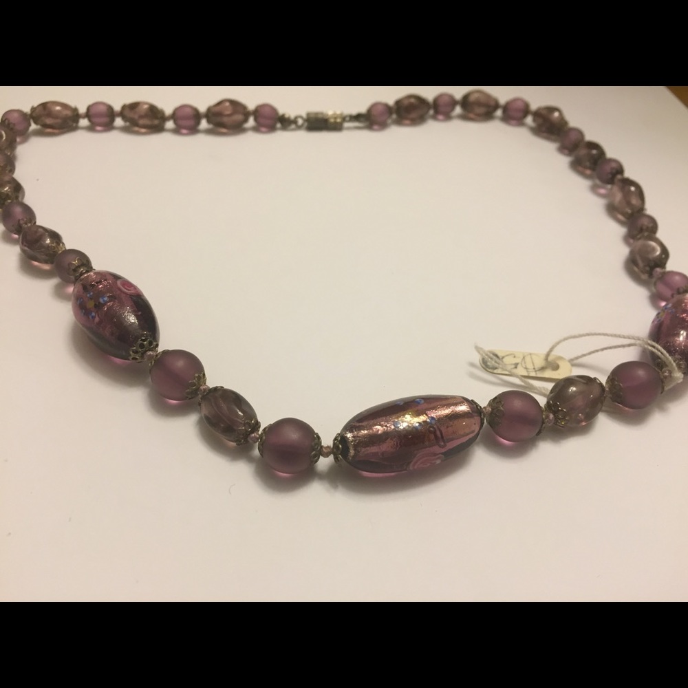 NEW Purple Beaded Necklace